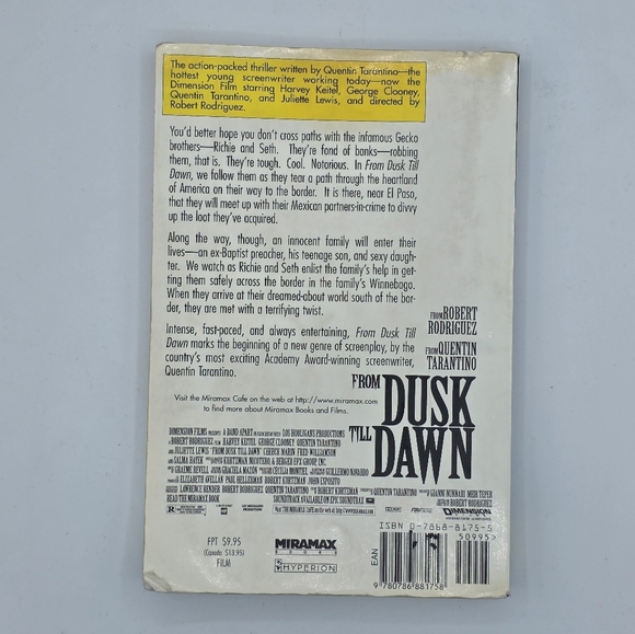 Vintage From Dusk Till Dawn Quentin Tarantino Screenplay Script Book - Picture 2 of 6